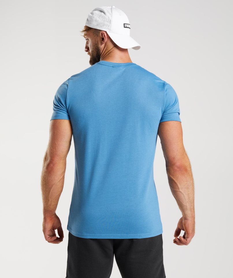 Men's Gymshark Legacy T-Shirts Blue | CA 135A60